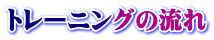 トレーニングの流れ
